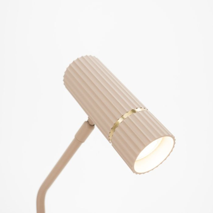 Beige modern desk lamp steel, Vahid, with switch
