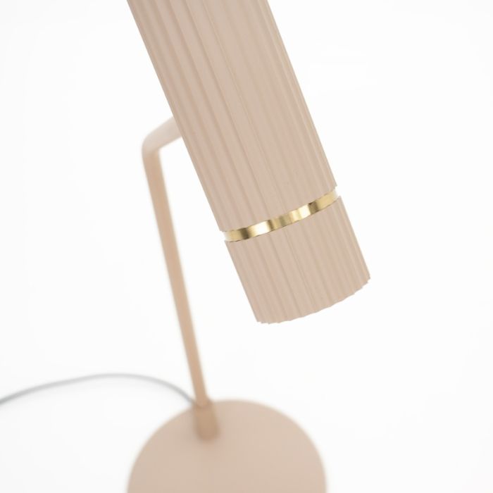 Beige modern desk lamp steel, Vahid, with switch