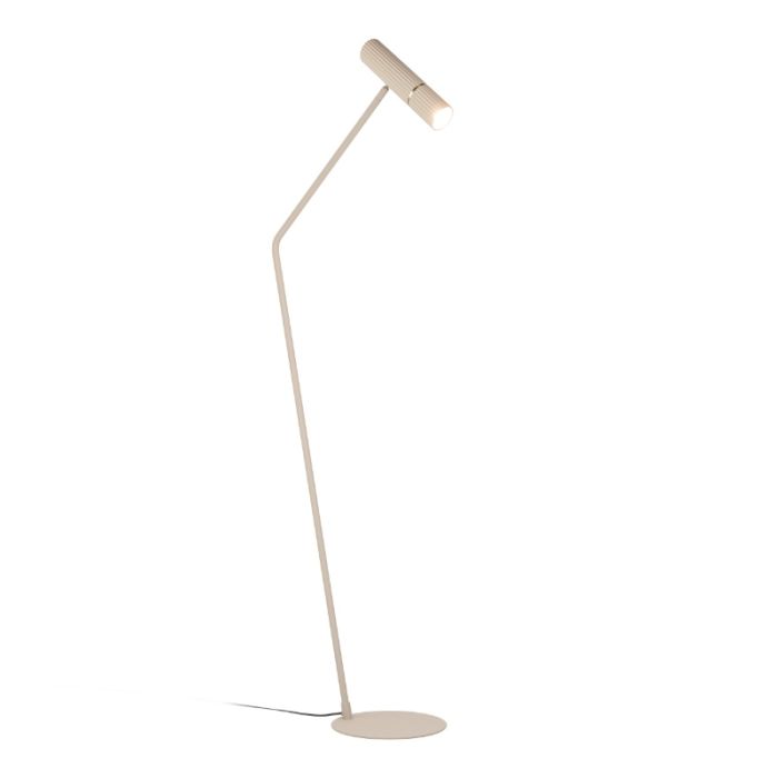 Beige modern floor lamp steel, Vahid, with switch