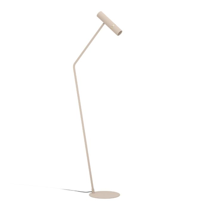 Beige modern floor lamp steel, Vahid, with switch