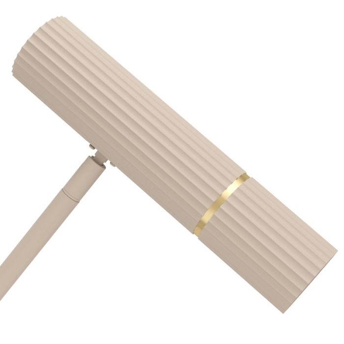 Beige modern floor lamp steel, Vahid, with switch