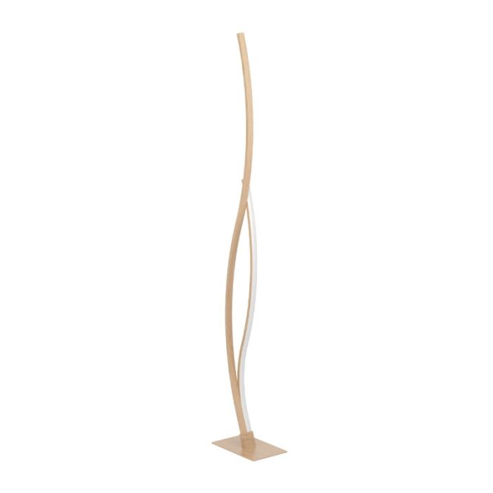 Brown design floor lamp steel, Tevin, 20W, 4000K LED, with switch
