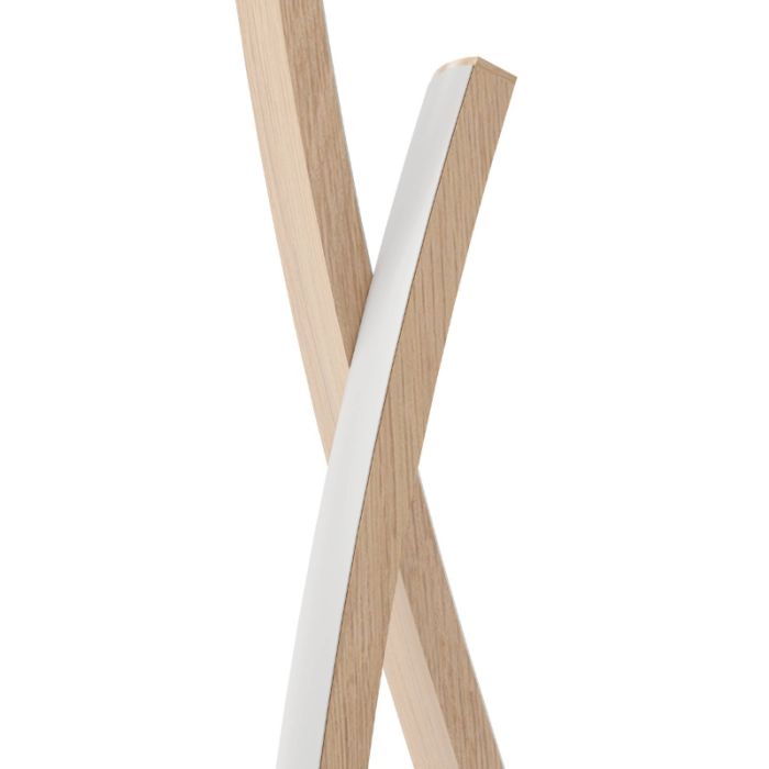 Brown design floor lamp steel, Tevin, 20W, 4000K LED, with switch