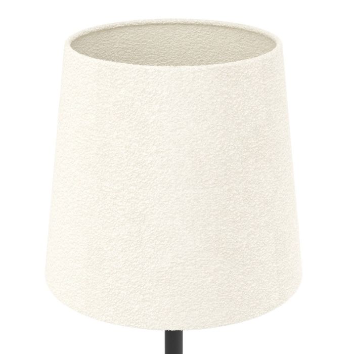 Black modern table lamp fabric, Siham, with switch