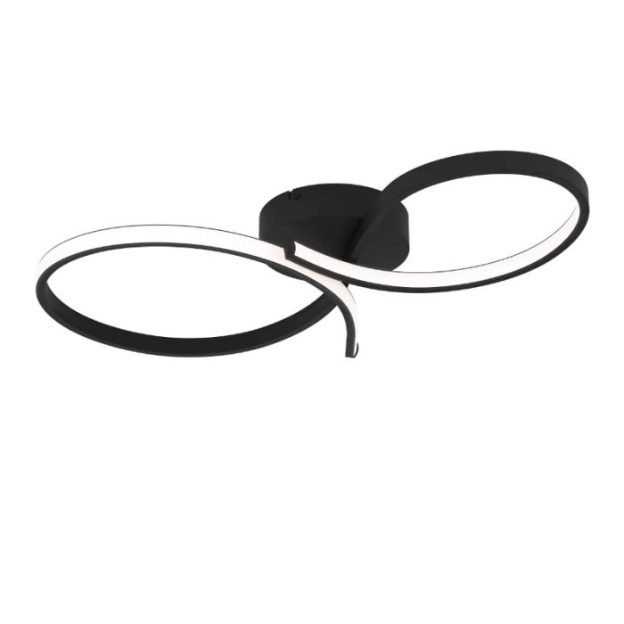 Black modern ceiling light aluminium, Thekla, 21W, 3000K LED