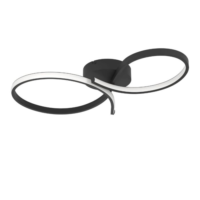 Black modern ceiling light aluminium, Thekla, 21W, 3000K LED