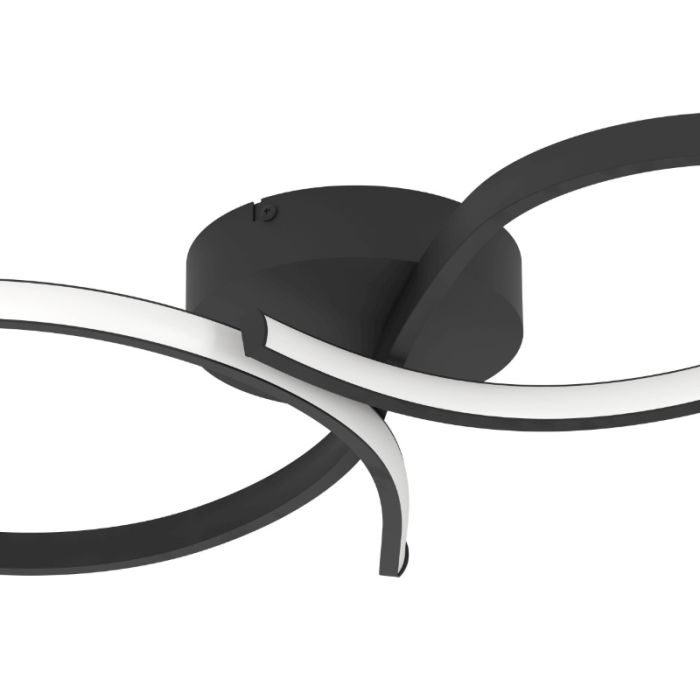 Black modern ceiling light aluminium, Thekla, 21W, 3000K LED