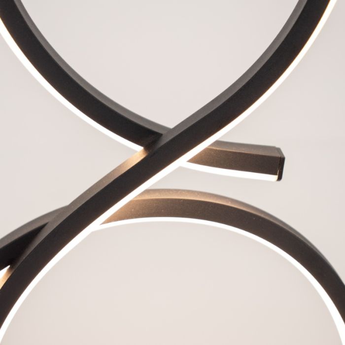 Black modern table lamp aluminium, Thekla, 11,4W, 3000K LED, with switch
