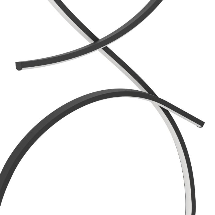 Black modern floor lamp aluminium, Thekla, 20W, 3000K LED, with switch