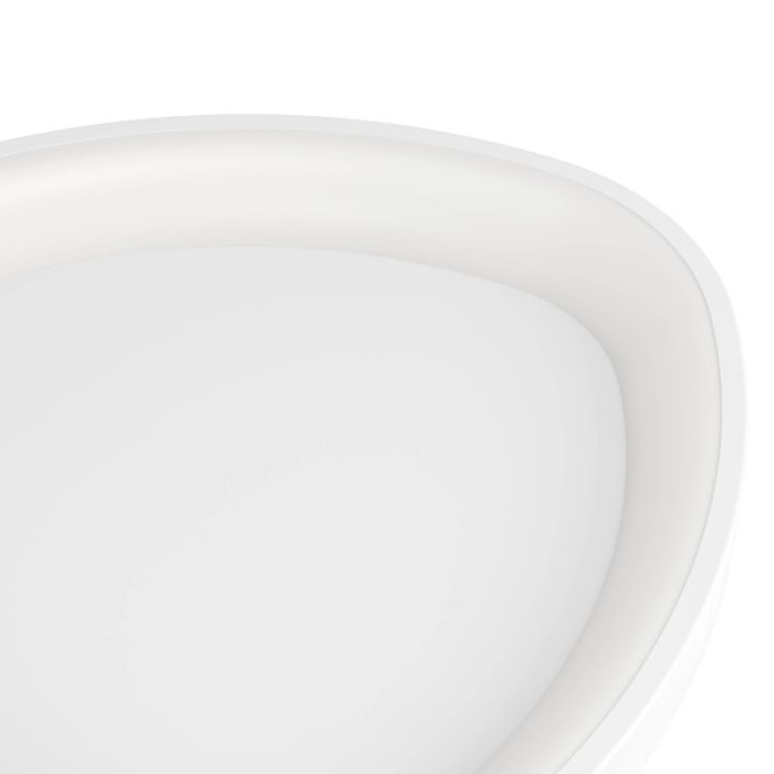 White modern ceiling light plastic, Shauni, 12W, warm to cold white adjustable LED, with remote control