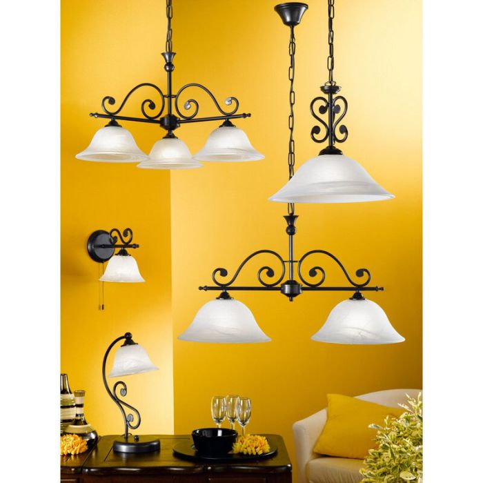 White classic pendant light glass, Tesse