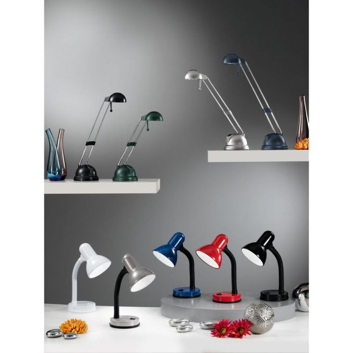 Blue kid's table lamp plastic, Granza, with switch