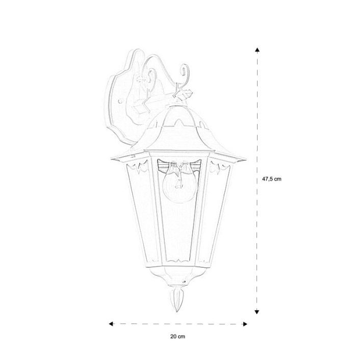 White classic outdoor light aluminium, Leanna, IP44