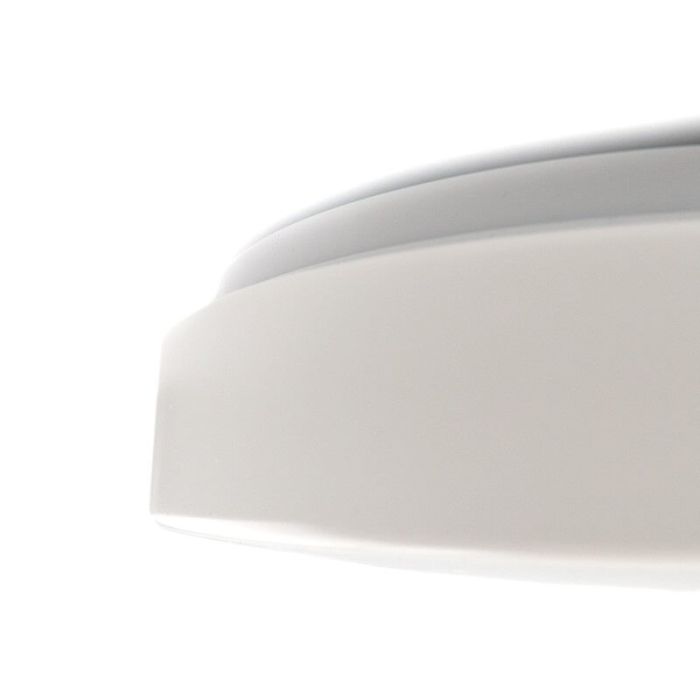 White flush ceiling light plastic, Reda, 16W, warm to cold white adjustable LED