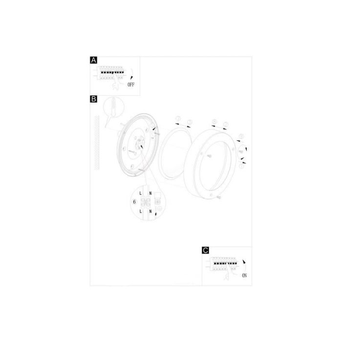 Silver outdoor light glass, Bob, IP44