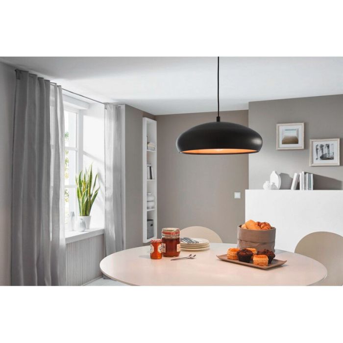 Black modern dome pendant light metal, Egine