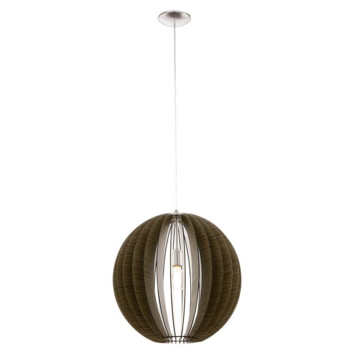 Brown rustic pendant light wood, Bergama