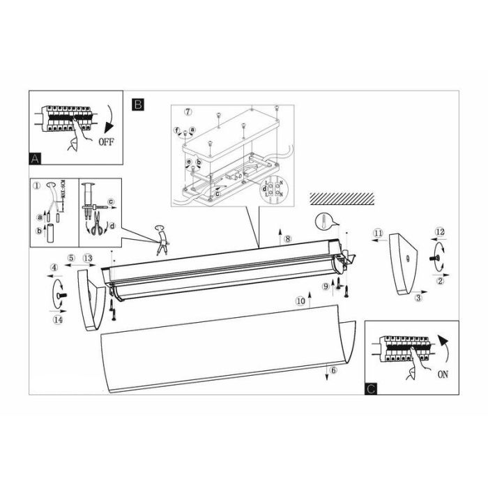 Chrome mirror lighting plastic, Evine, 24W, 4000K LED, IP44