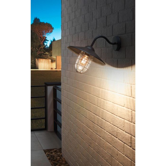 Black outdoor light steel, Alyena, IP44
