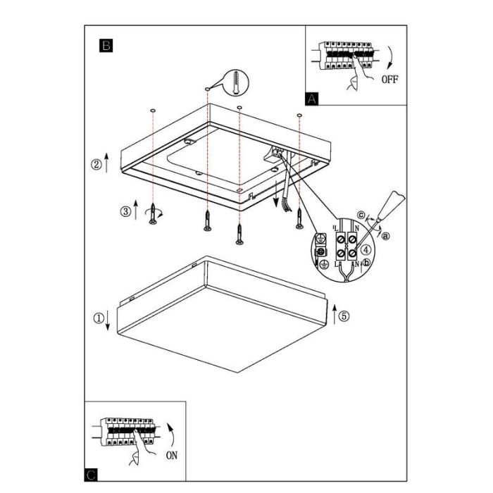 White outdoor light plastic, Allon, IP44