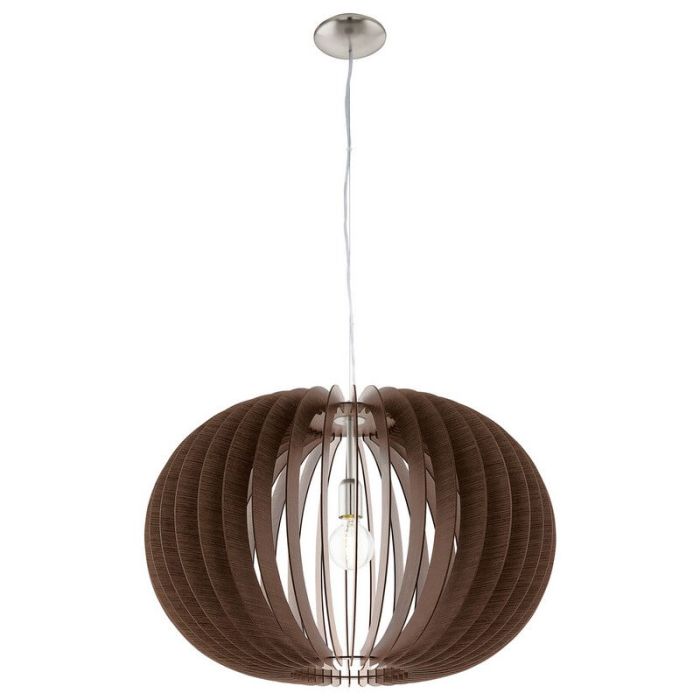Brown rustic pendant light wood, Kiran