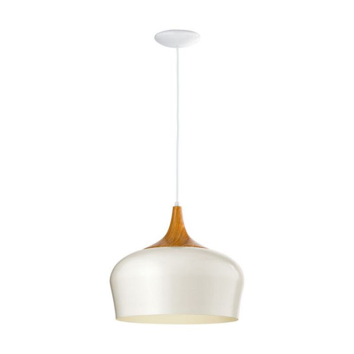 Cream modern pendant light wood, Annemarije
