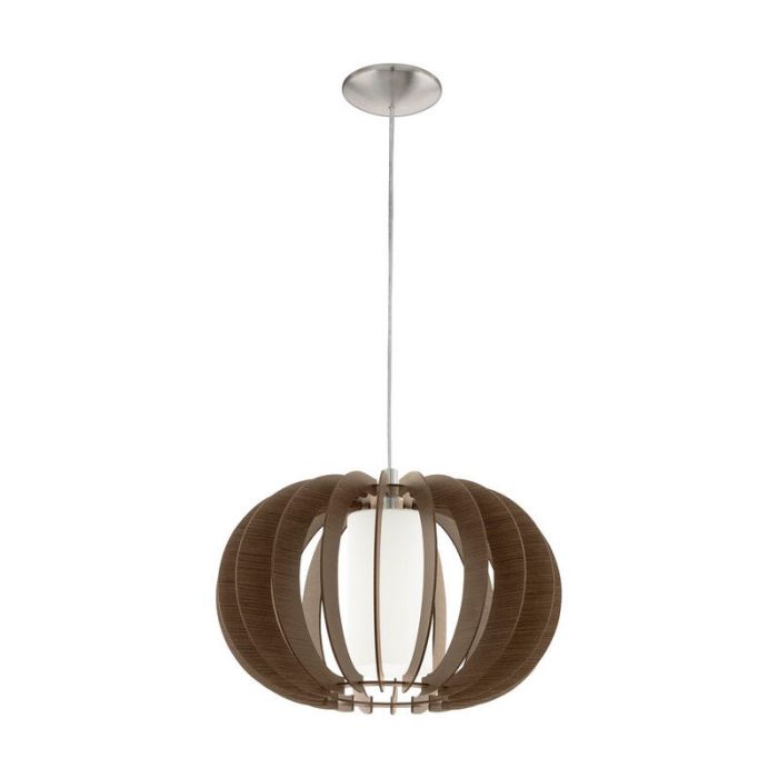 Brown rustic pendant light wood, Kiran