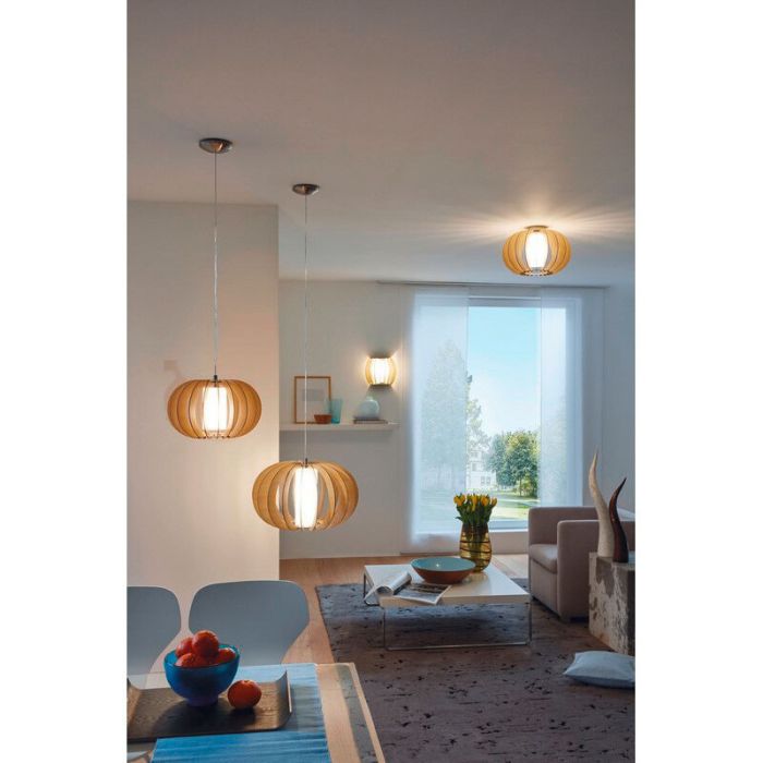 Rustic pendant light wood, Kiran