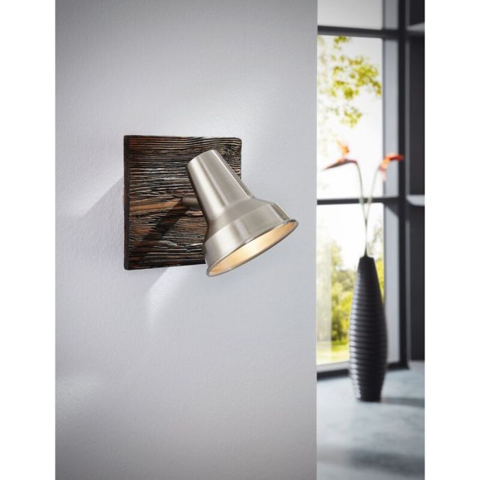 Wood ceiling spotlight brown, Olmo