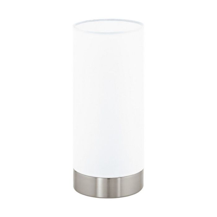 Nickel modern table lamp glass, Asiye, with switch