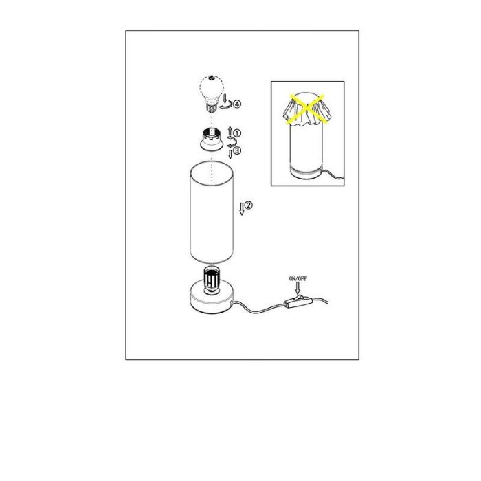 Chrome modern table lamp glass, Asiye, with switch