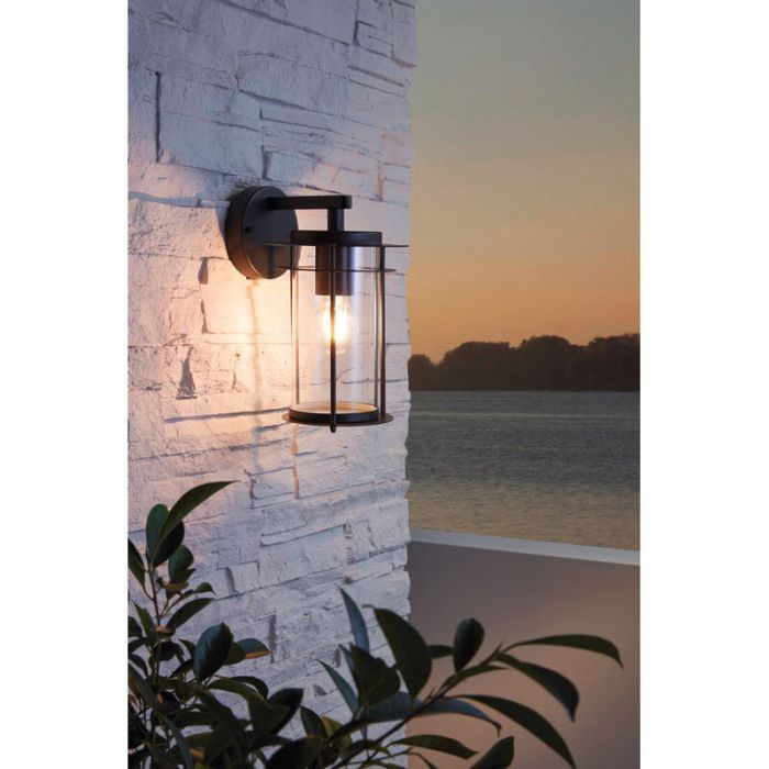 Black outdoor light glass, Bijou, IP44