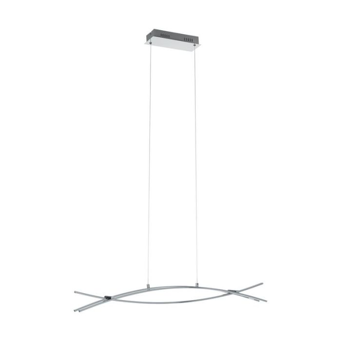 Chrome modern pendant light aluminium, Josua, 9W, 3000K LED