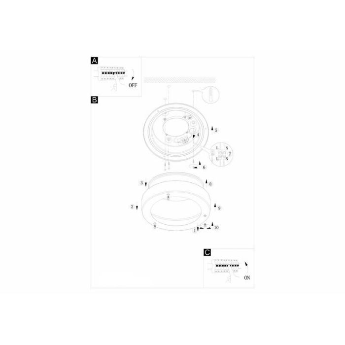 Silver outdoor light plastic, Bob, IP44