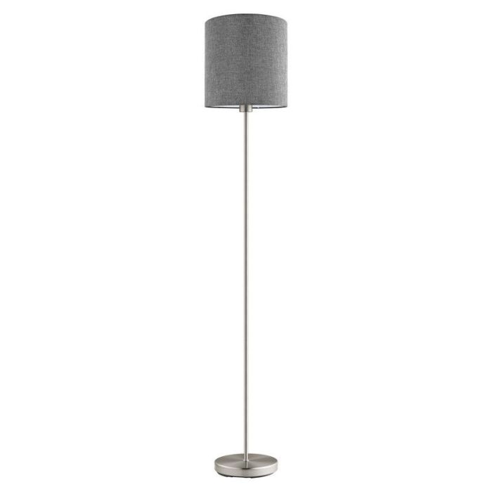 Grey modern floor lamp fabric, Abano, with switch