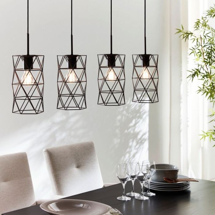 Brown industrial pendant light steel, Okan