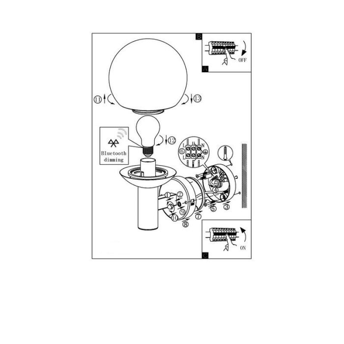 Silver modern outdoor light stainless steel, Baukje, IP44