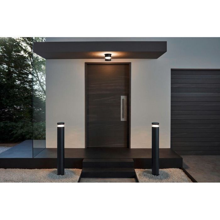 Black outdoor light aluminium, Ian, IP44