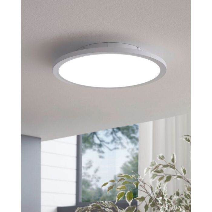 White flush ceiling light aluminium, Ericus, 17W, 4000K LED