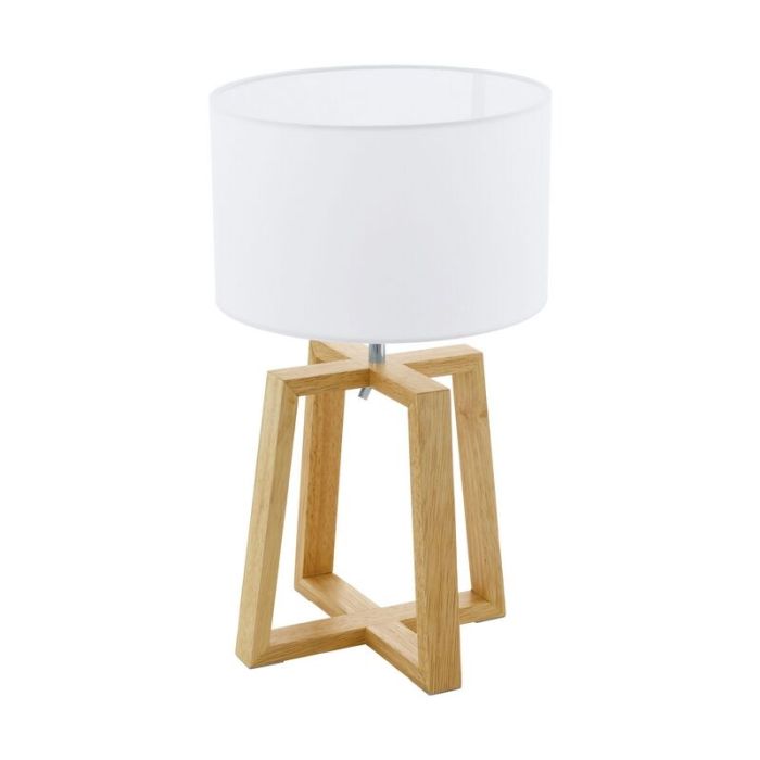 Wood table lamp brown, Maico, with switch
