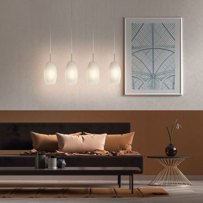 White design pendant light glass, Angelino