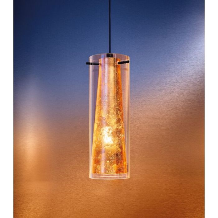 Golden modern pendant light glass, Barceno