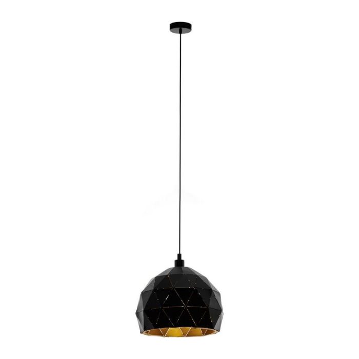 Black modern pendant light steel, Silva