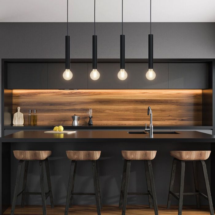 Black pendant light metal, Nicholas