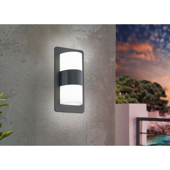 Anthracite modern outdoor light steel, Maika, IP44