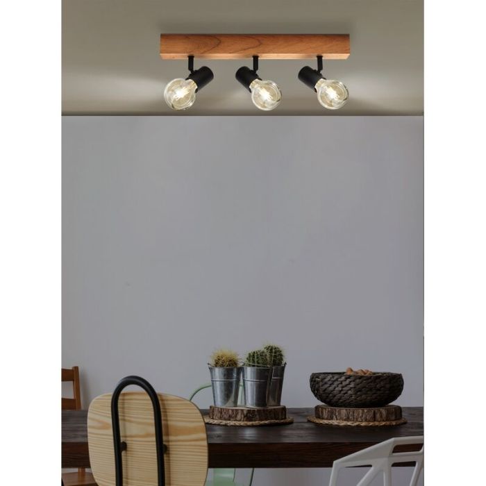 Wood ceiling spotlight brown, Anton