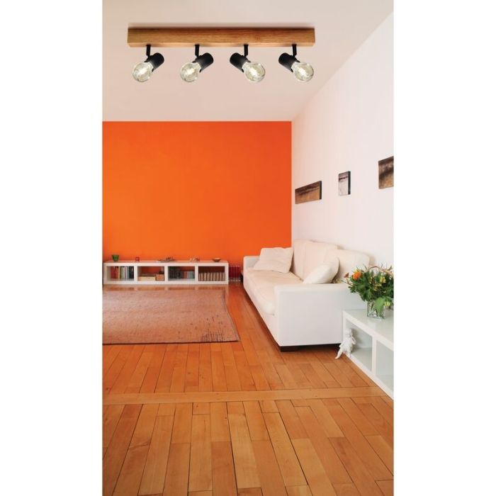 Wood ceiling spotlight brown, Anton