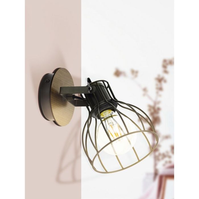 Wood ceiling spotlight brown, Tjarda