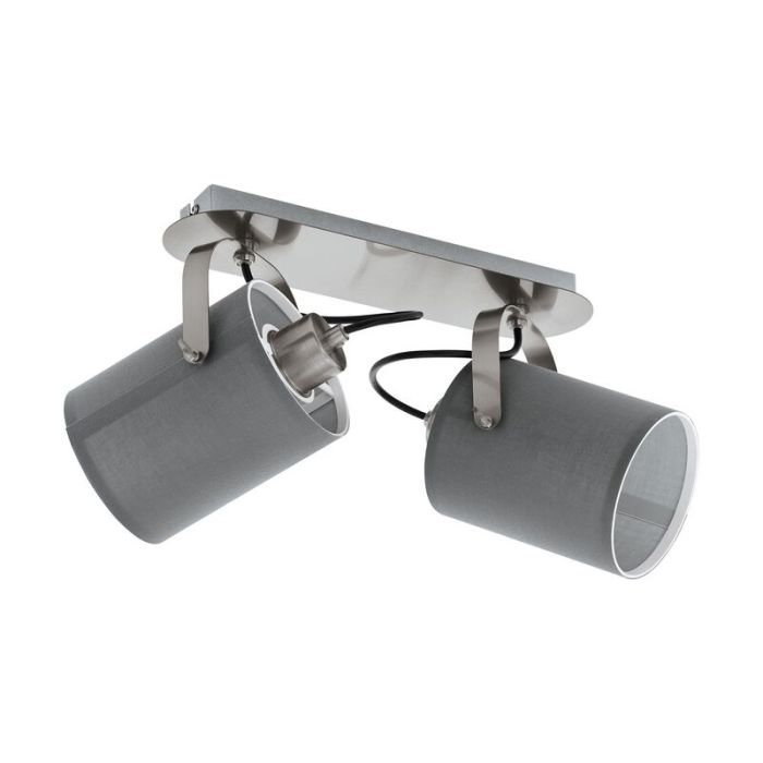 Nickel rustic ceiling spotlight steel, Yvana