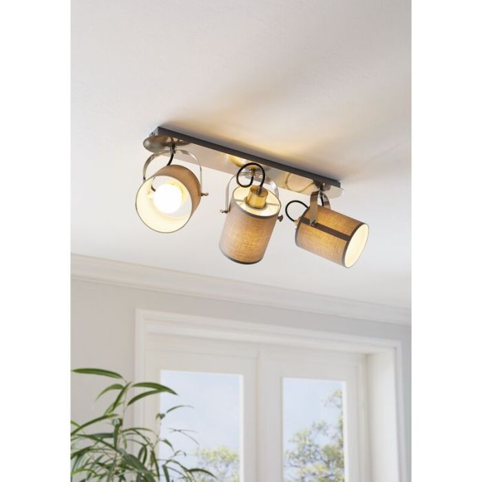 Nickel rustic ceiling spotlight steel, Yvana